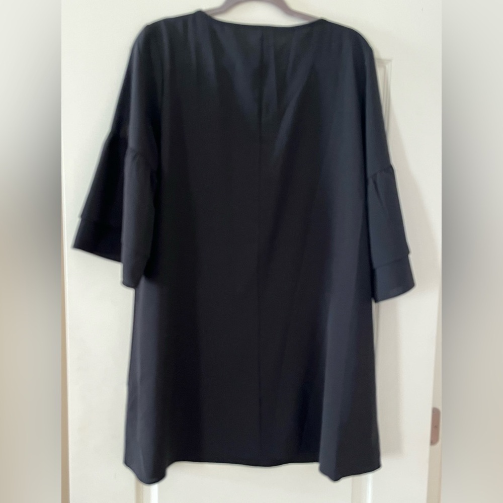 Cupshe Black Oversized Mini Dress with Ruffle Sleeve Women’s Medium/Large - Picture 5 of 14